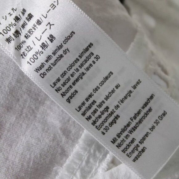 Topshop Embroidered Cover-up Pajama Pants Top Set White XS NWOT - Picture 10 of 12